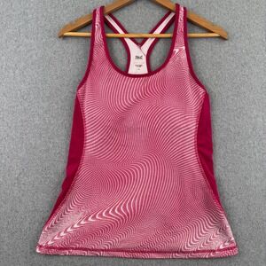 Everlast Tank Top Womens Large Pink Racerback Built-in Bra Geometric Activewear